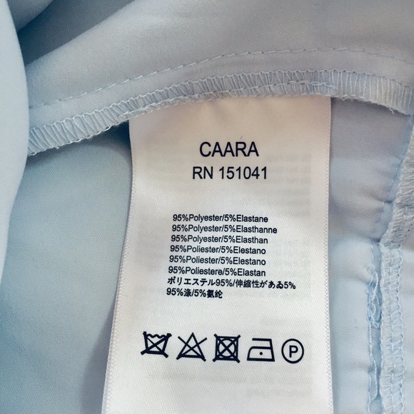 Nordstrom CAARA Short Sleeve Baby Blue Pleated Dropped Waist Relaxed Midi Dress - Picture 10 of 15